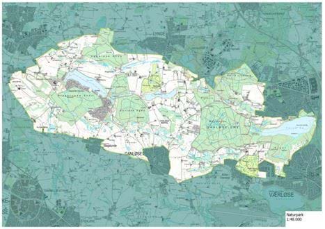 Naturparkkort over Mølleåen