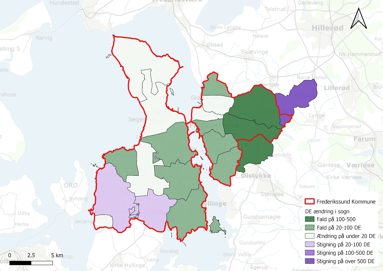 Dyrehold i Frederikssund Kommune, udviklingen fra 2010-2018