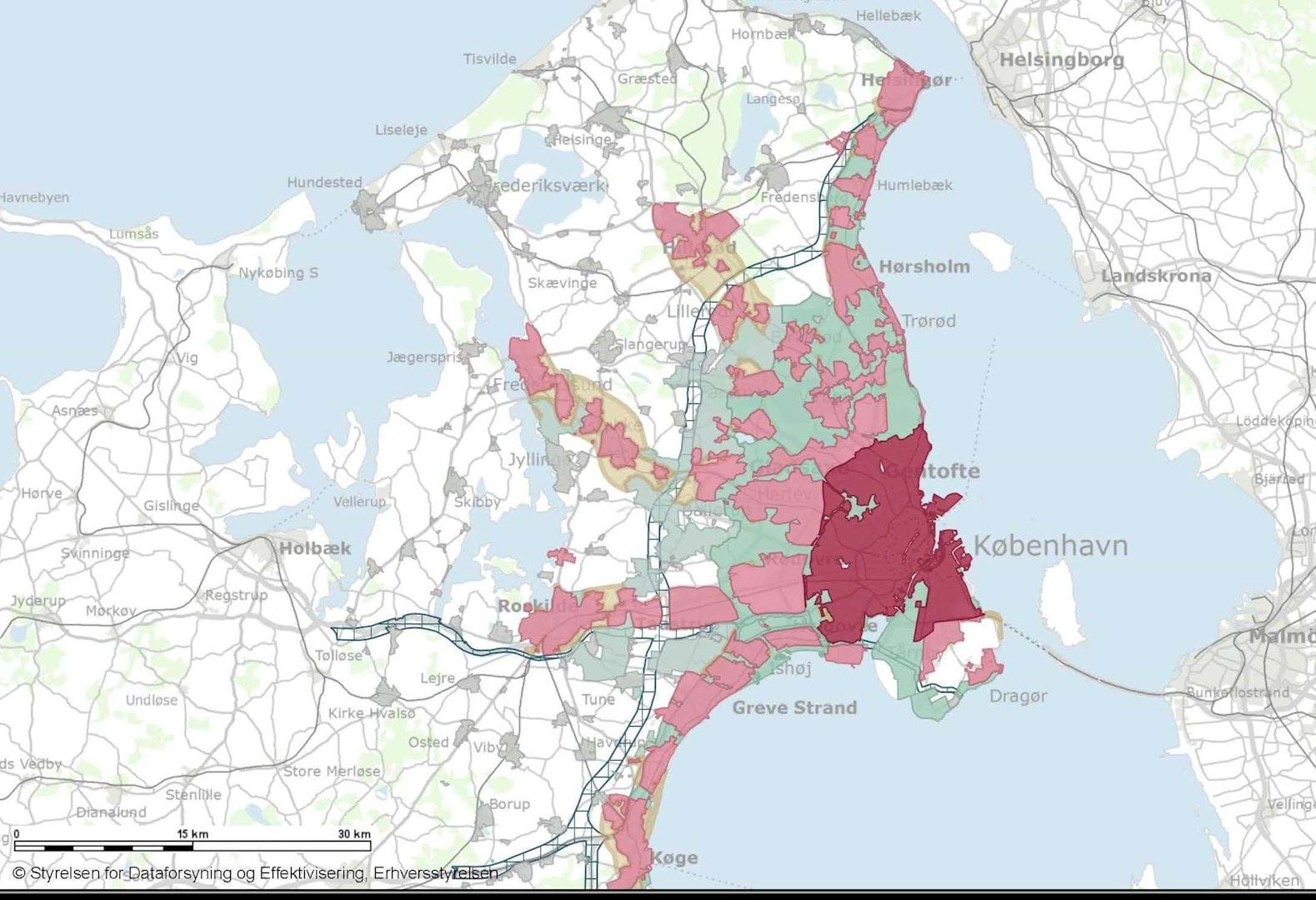 kort over Fingerplanen 2019
