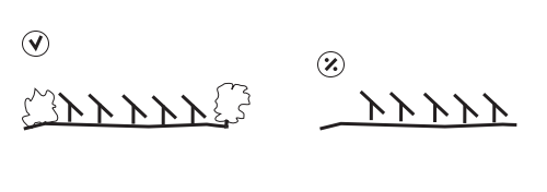 Piktogram for princip 2 om beplantning