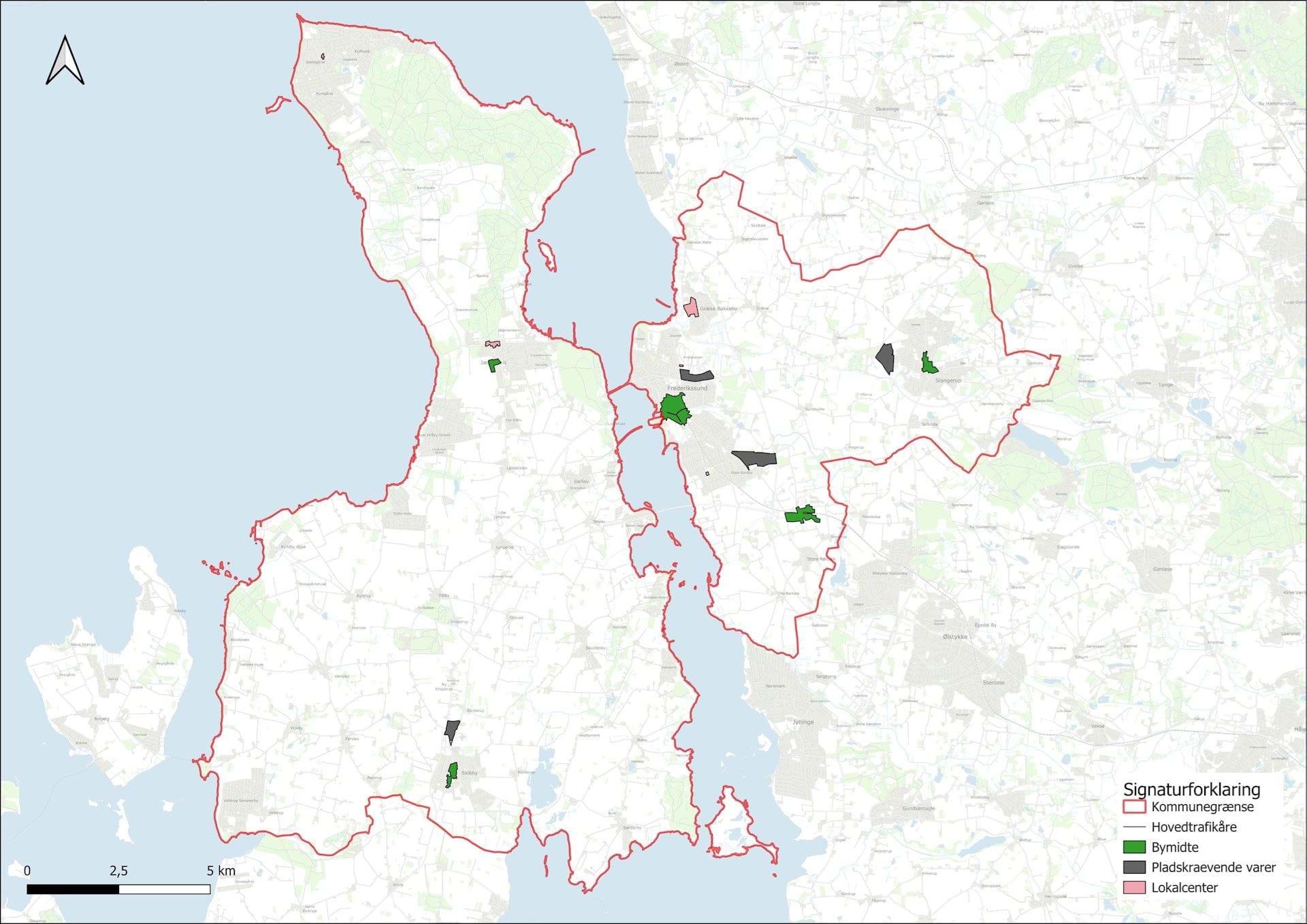 Oversigtskort for detailhandel