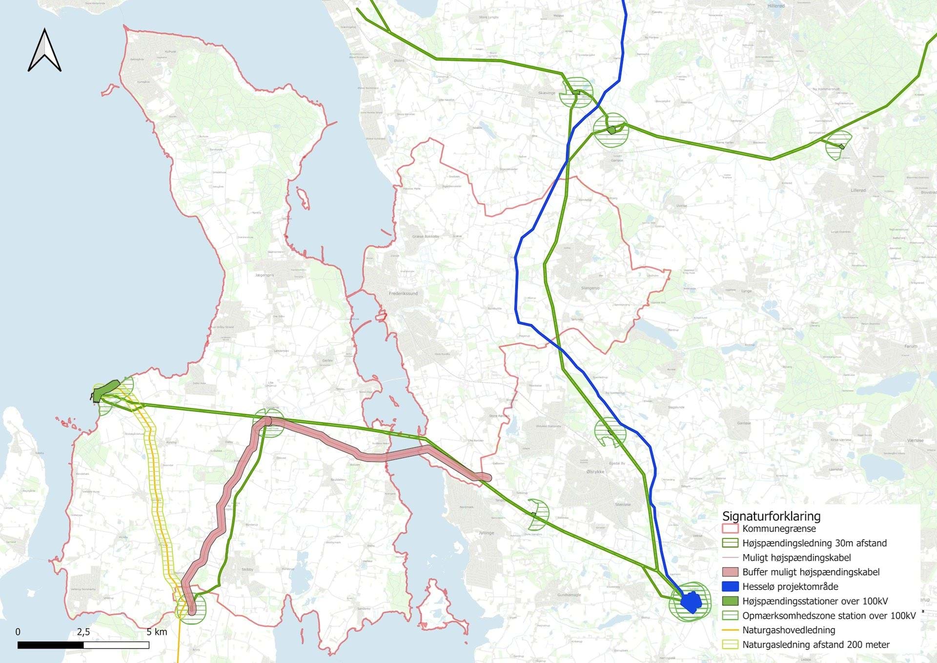 Oversigtskort for El-, naturgas- og teleanlæg