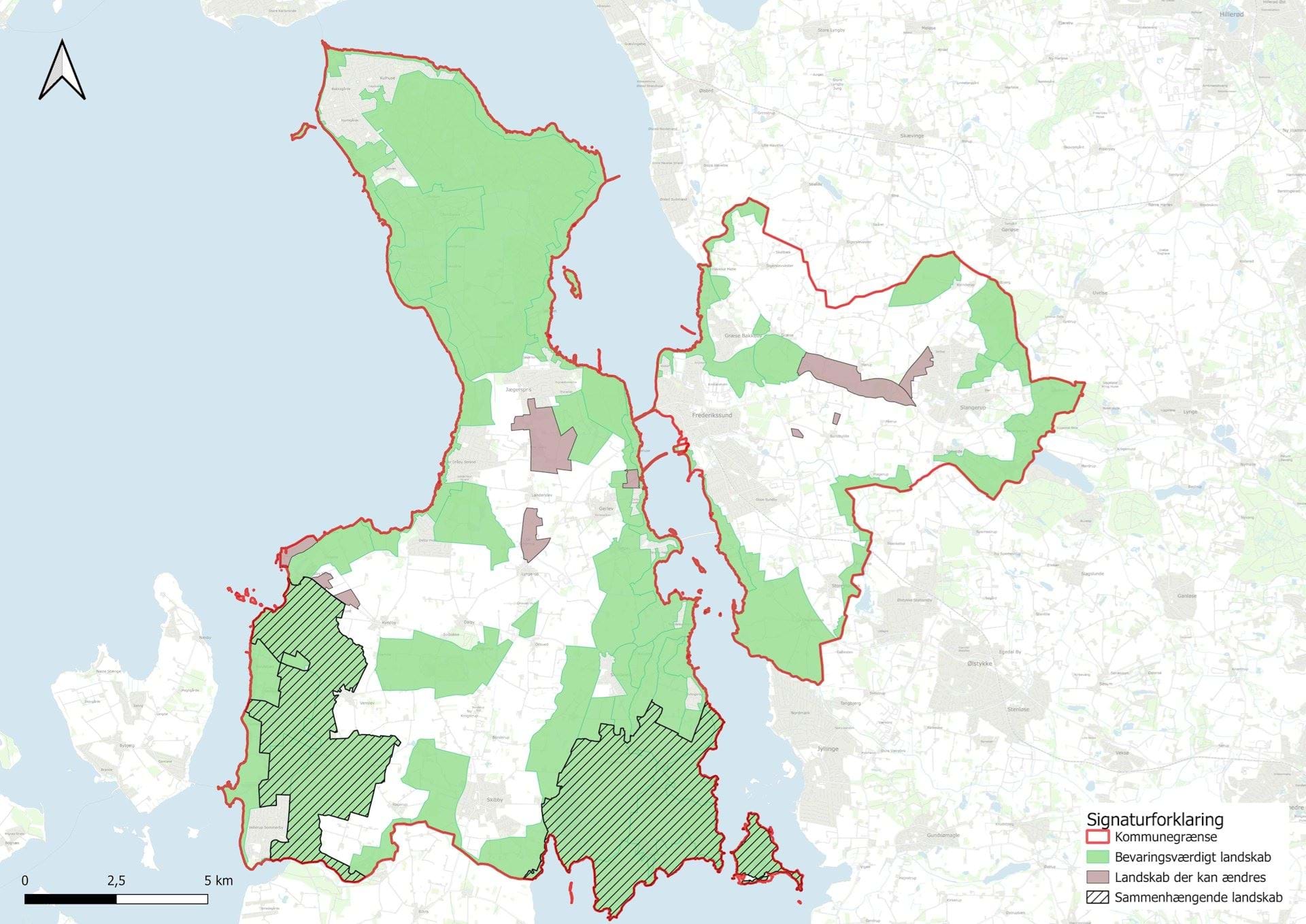 Oversigtskort for landskab